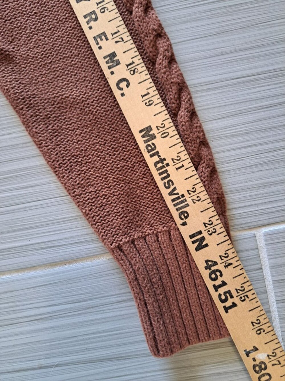 Gander Mountain Brown Cable Knit Cardigan Hood Pockets S Cotton Winter Warm Wome - Picture 12 of 12
